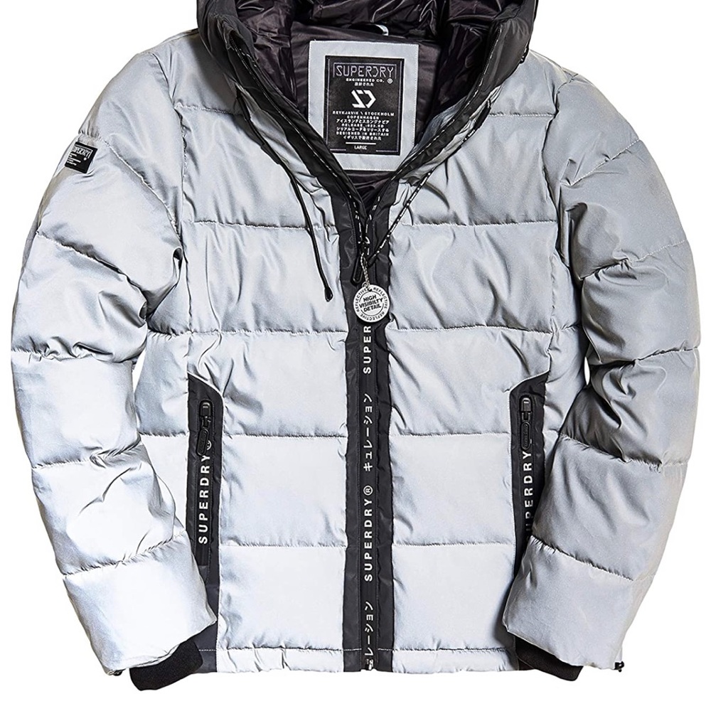 Superdry Silver Metallic Coat